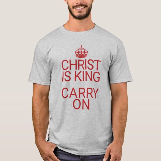 Kristus är Kung Christian Bible Study T Shirt (Framsida)