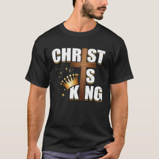 Kristus är Kung Jesus är Kung Kor Crucifixens tro T Shirt