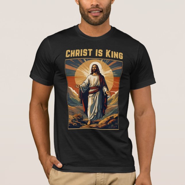 Kristus är Kung Påsk Christian Art T Shirt (Framsida)