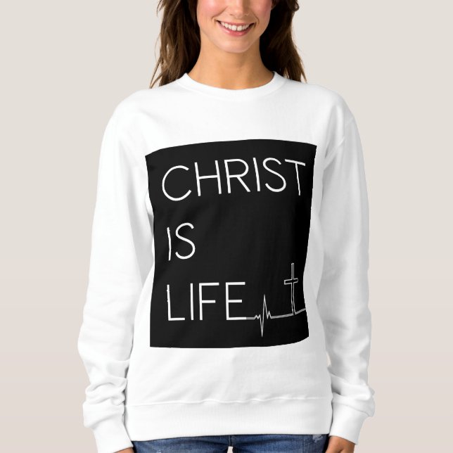 Kristus är Life Heartslag Line och Kor Kvinnors T Shirt (Framsida)