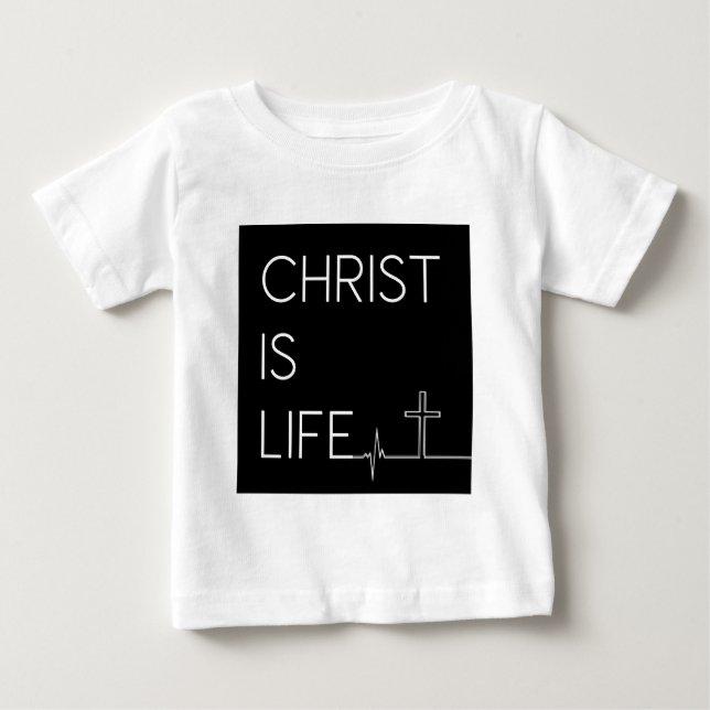 Kristus är Life Heartslag Line och Kor T Shirt (Framsida)