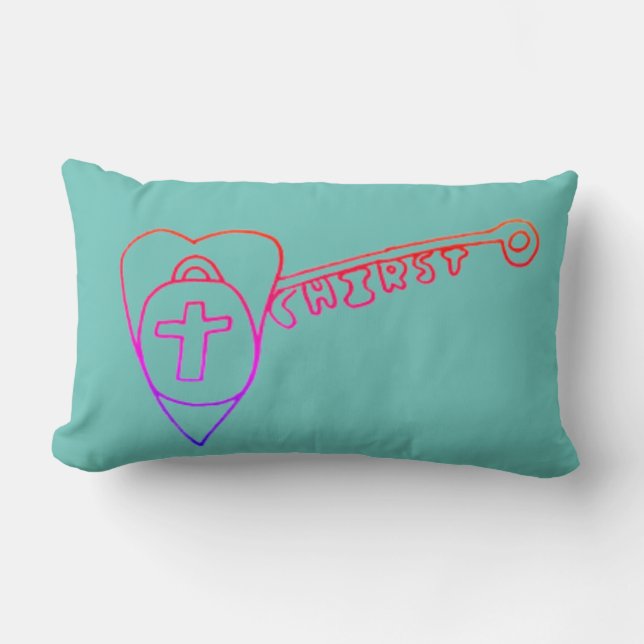 Kristus är Nyckel Cushion Lumbarkudde (Framsida)