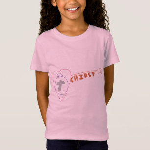 Kristus är Nyckel Girls Bra Jersey T-Shirt