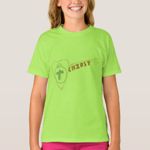 Kristus är Nyckel Girls grundläggande T-Shirt