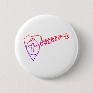 Kristus är Nyckel Round Badge Knapp