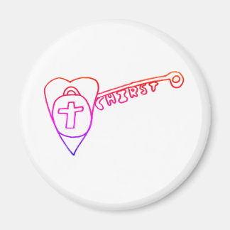 Kristus är Nyckel Round Magnet. Magnet