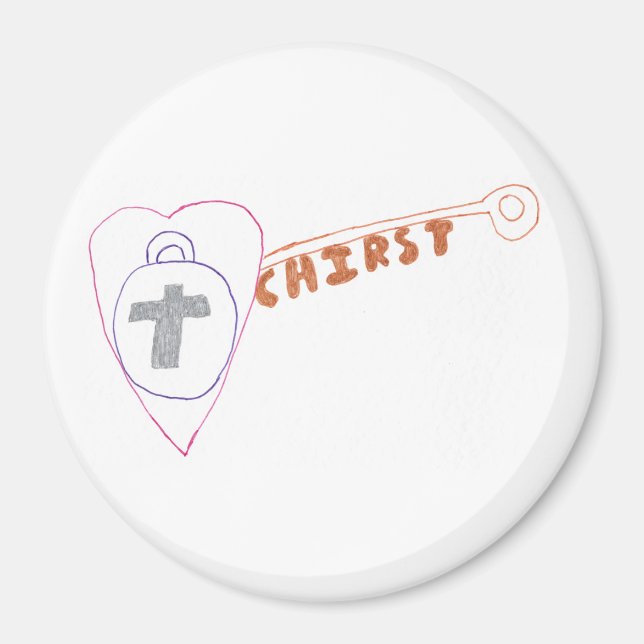 Kristus är Nyckel Round Magnet. Magnet (Framsidan)