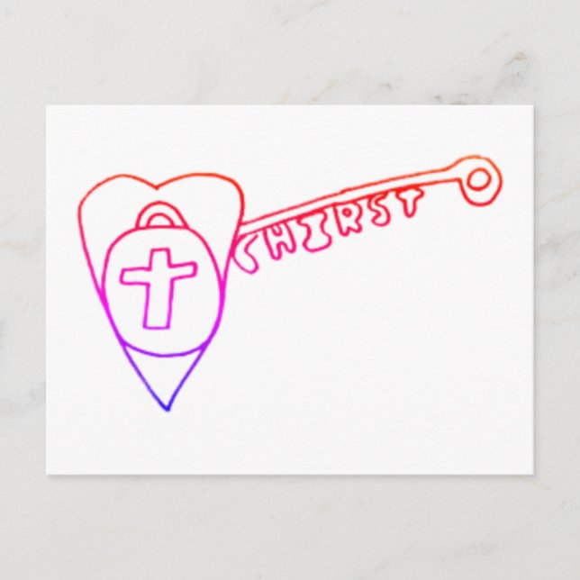 Kristus är Nyckel vykort (Framsida)