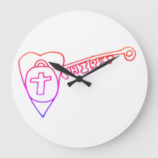 Kristus är Nyckel Wall Clock Stor Klocka