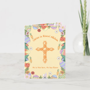 Kristus är Risen Alleluia Påsk Blessings Helgkort