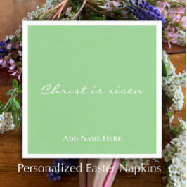 Kristus är Risen Anpassningsbar Grönt Christian På Pappersservett