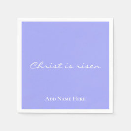 Kristus är Risen | Anpassningsbar Lila Christian P Pappersservett