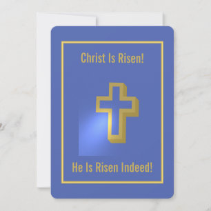 Kristus är Risen Guld Religiösa Kor Iris Påsk Julkort