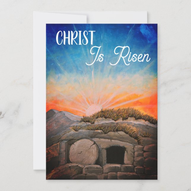 Kristus är Risen Hallelujah Påsk Card Julkort (Framsida)