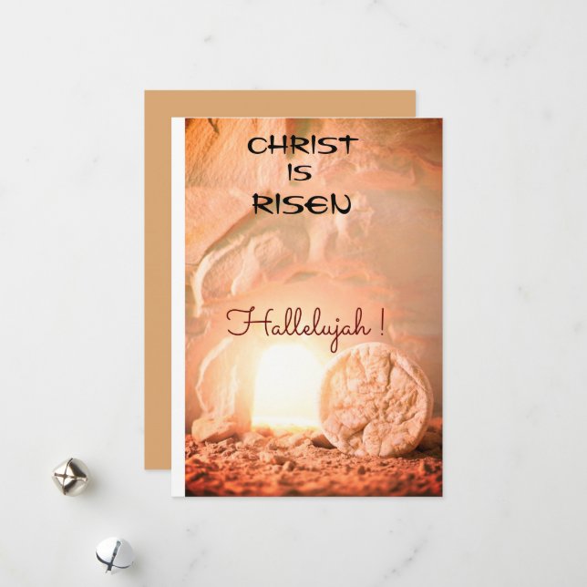 Kristus är Risen Hallelujah Påsk kort (Fram/Back In Situ)