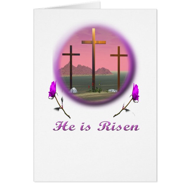 Kristus är Risen Hälsningskort (Framsidan)