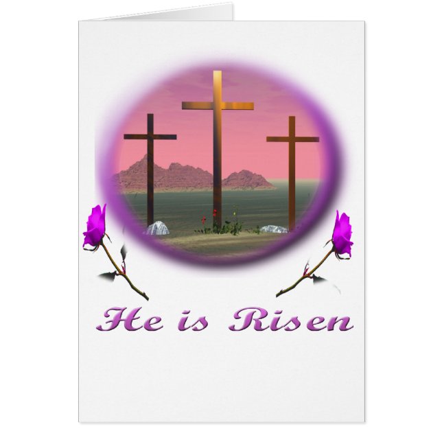 Kristus är Risen Hälsningskort (Framsidan)