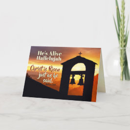 Kristus är Risen Matthew 28:5-6 Påsk Bible Verse Helgkort