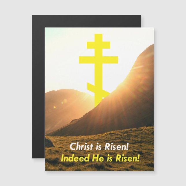 Kristus är Risen! Östra Ortodox Kor (Fram/baksida)