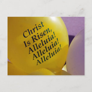 Kristus är Risen—Påsk Balloon Helg Vykort