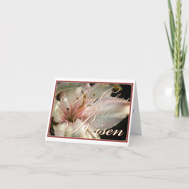 Kristus är Risen Påsk Card Helgkort (Framsida)