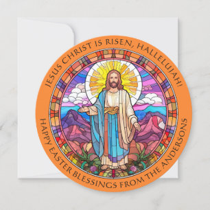 Kristus är Risen Religiösa Påsk Blessings Julkort