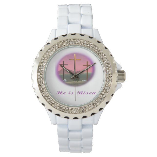 Kristus är Risen Watch Armbandsur (Framsida)