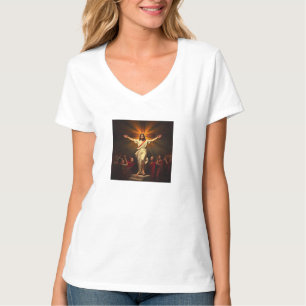 Kristus är Risen Women's V-nacke Tee Shirt