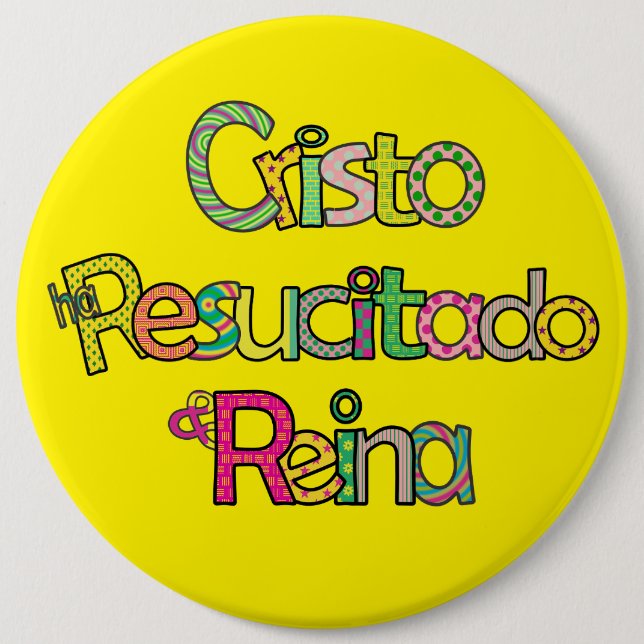 Kristus är Risen Ylw Esp I Knapp (Framsida)