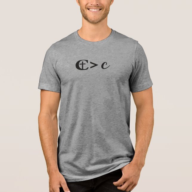 Kristus är större än cancer t shirt (Framsida)