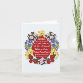 "Kristus är Uppstånden!" Påskkort med rött ägg Kort