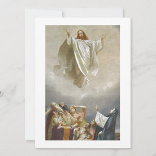 Kristus Ascension mot himlen Observerad av Apostle