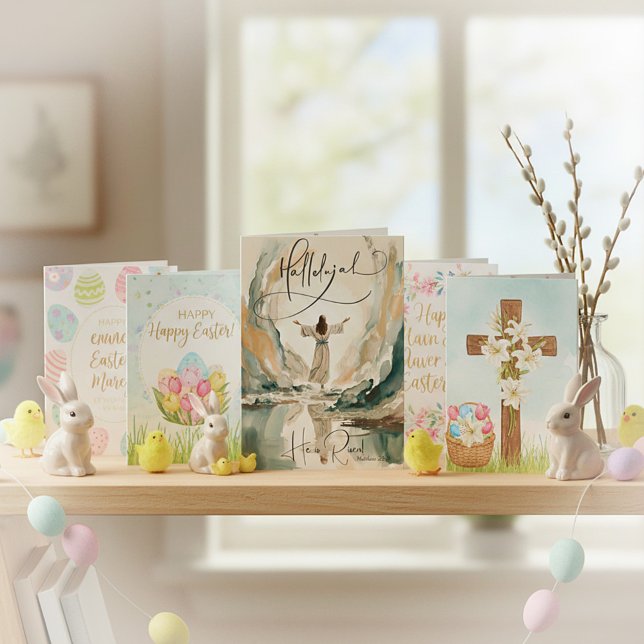 Kristus återuppståndarmålning Påsk Helgkort (Skapare uppladdad)