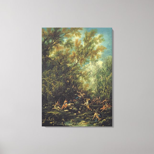 Kristus Attended by the Änglar, 1725-30 (oil on c Canvastryck (Framsida)