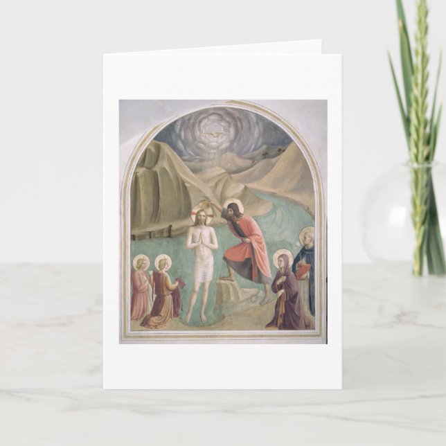 Kristus baptism, 1438-45 (fresco) kort (Framsida)