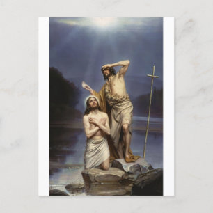 Kristus baptism av Carl Bloch Vykort