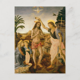 Kristus baptism av John Baptist Vykort