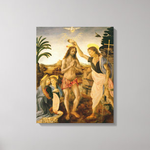 Kristus baptism av John den baptist Canvastryck