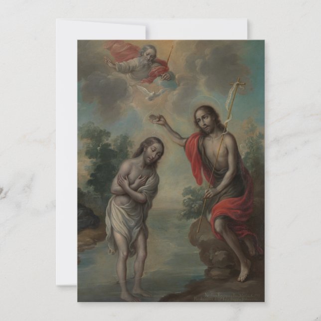 Kristus baptism av Nicolás Enríquez Inbjudningar (Framsida)
