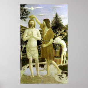 Kristus baptism av Piero della Francesca (1449) Poster