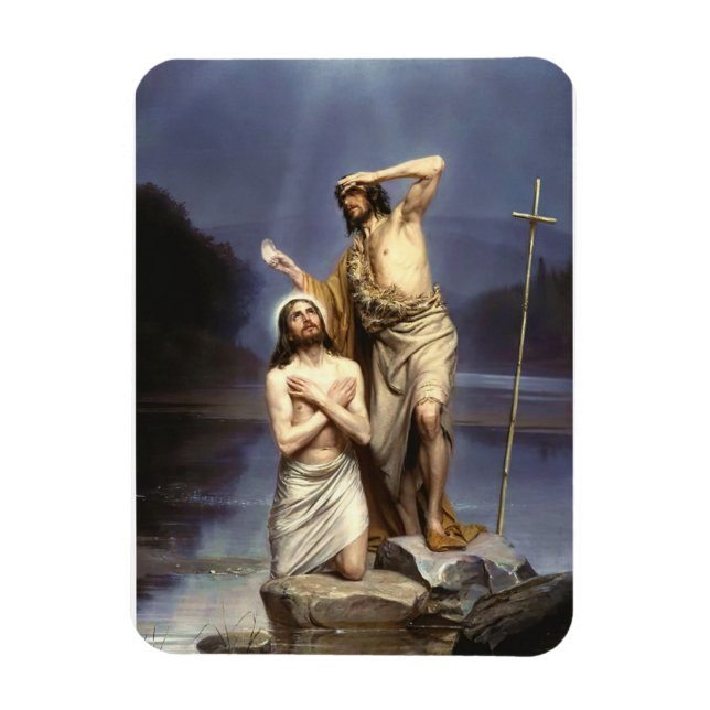 Kristus baptism magnet (Vertikal)