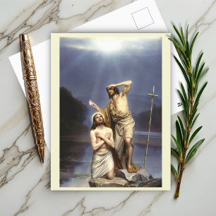 Kristus baptism vykort