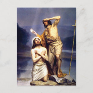 Kristus baptism vykort