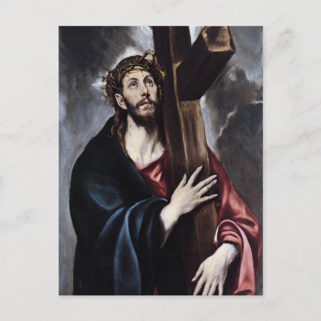 Kristus bärande korset av El Greco vykort (Framsida)