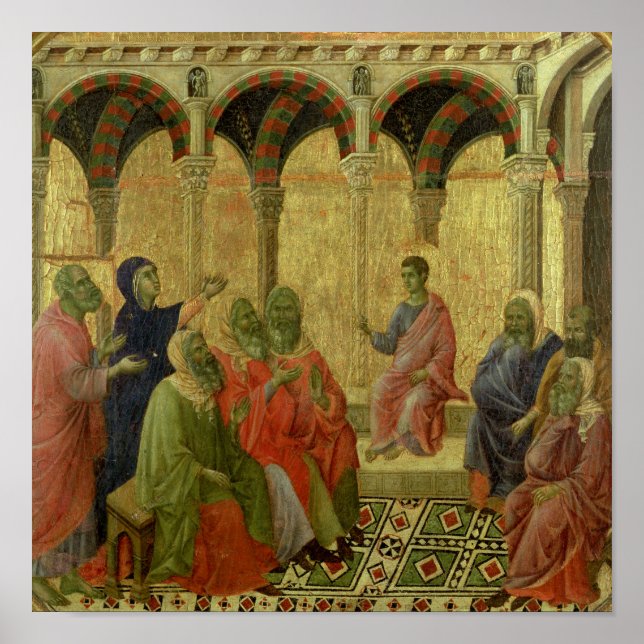 Kristus bland Läkare, 1308-11 Poster (Framsidan)