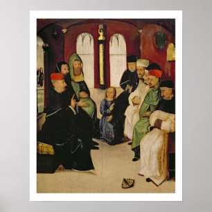 Kristus bland Läkare (olja på panel) Poster