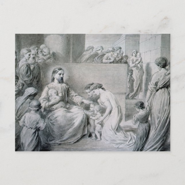 Kristus Blating Little Children Vykort (Framsida)