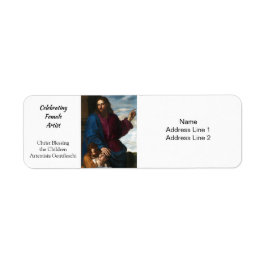 Kristus Blating the Children Artemisia Gentileschi Returadress Etikett