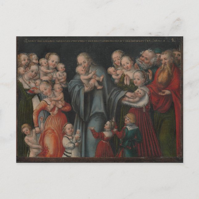 Kristus Blating the Children Vykort (Framsida)
