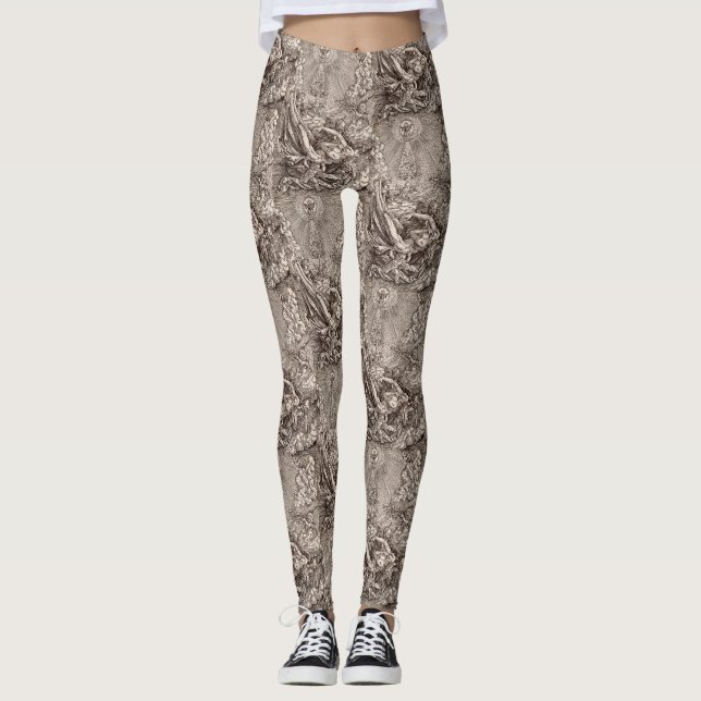 Kristus Born till himlen av Änglar Leggings (Framsida)
